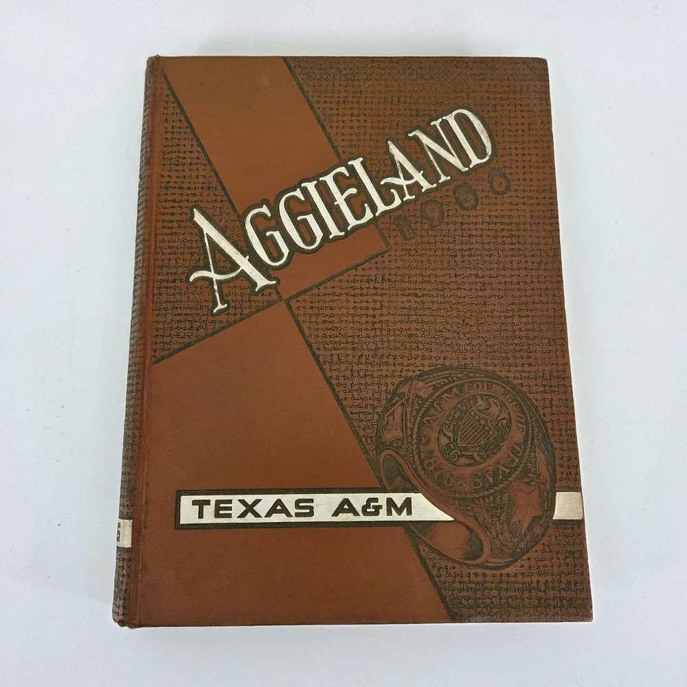 Aggieland Aggies 1956 Vintage Texas A&M University‎ College Yearbook Table Decor